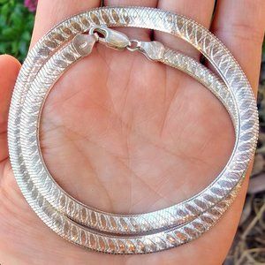 Glittering Italian Sterling Silver 6mm Necklace